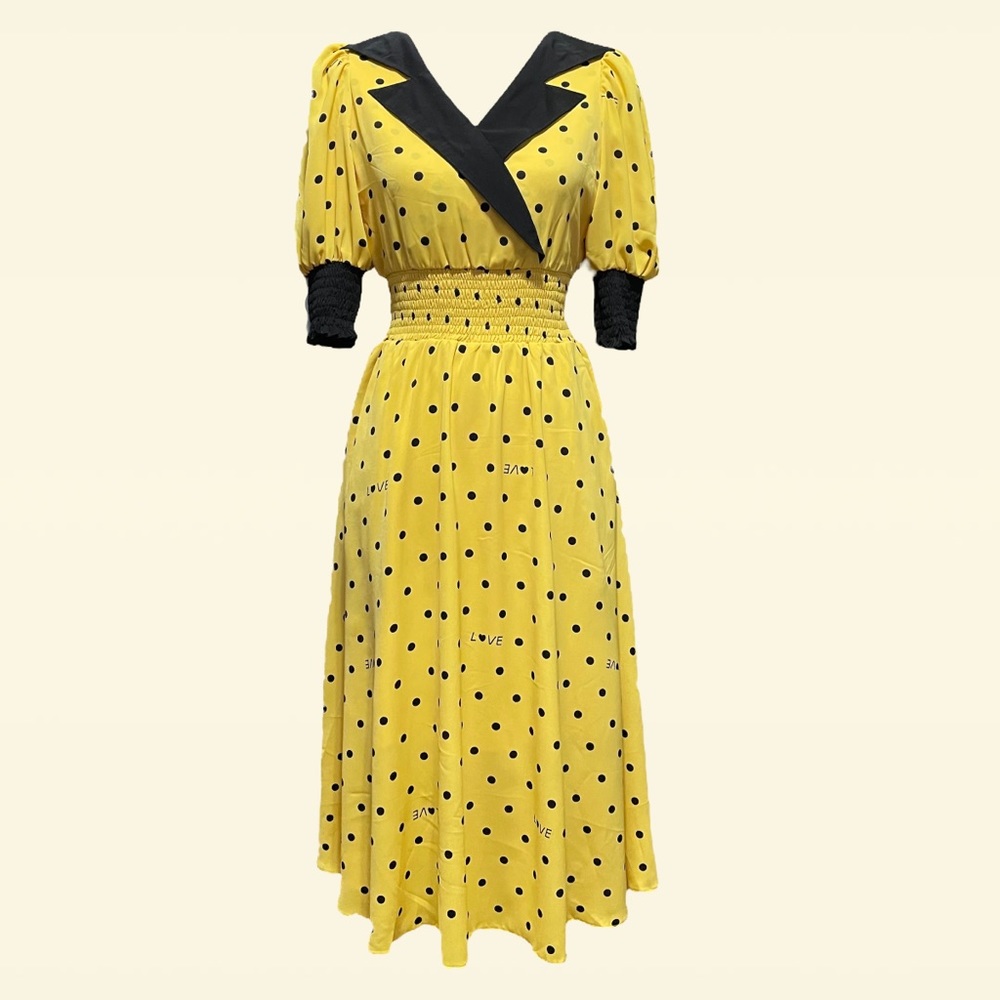 Lee Lee’s Cute Retro Polka Dot Dress! Pockets! - Picture 2 of 5